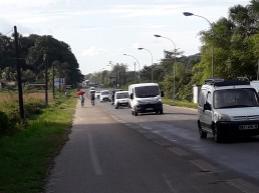 RN1 à l'entrée de St laurent du Maroni